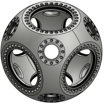 CF100球形真空腔体C8G6