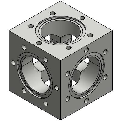 CF法兰立方体六通