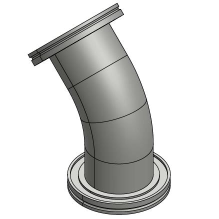 ISO-K法兰45°弯头
