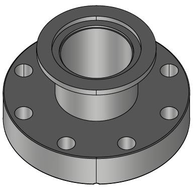 KF法兰转CF法兰直通式