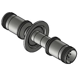 Military Standard Double-ended J-type Vacuum Thermocouple with KF Flange