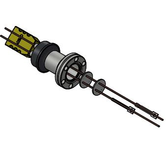 K-type Vacuum Thermocouple Electrode with CF Flange