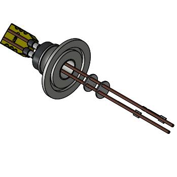 K-type Vacuum Thermocouple Electrode with KF Flange