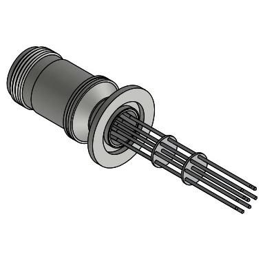 K-type Military Standard (MS) Vacuum Thermocouple with KF Flange