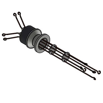 R-type Vacuum Thermocouple with KF Flange