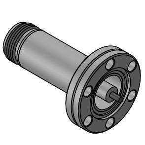 Single-ended N-type Coaxial Connector with CF Flange