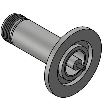 Single-ended N-type Coaxial Connector with KF Flange