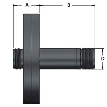 Double-ended N-type Coaxial Connector with CF Flange