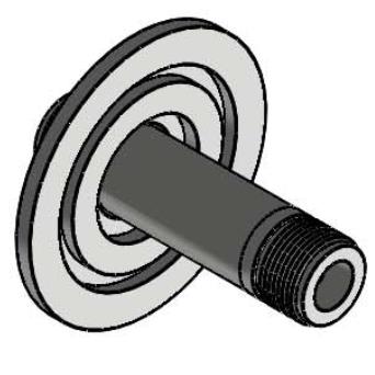 Double-ended N-type Coaxial Connector with KF Flange