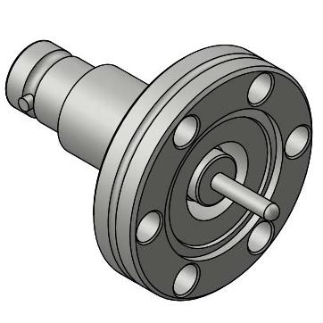 Single-ended BNC Coaxial Connector with CF Flange