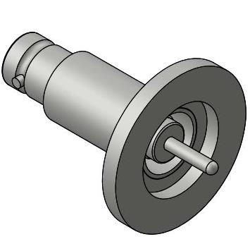 Single-ended BNC Coaxial Connector with KF Flange