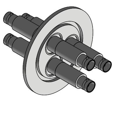 Double-ended BNC Coaxial Connector with KF Flange