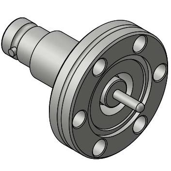 Single-ended MHV Coaxial Connector with CF Flange