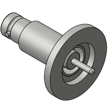 Single-ended MHV Coaxial Connector with KF Flange