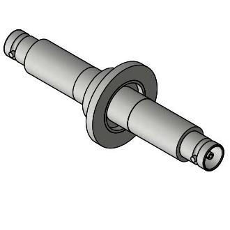 Double-ended MHV Coaxial Connector with KF Flange