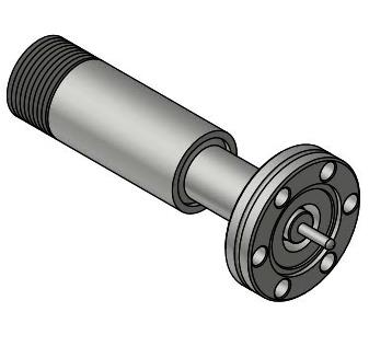 Single-ended SHV-B Coaxial Connector with CF Flange