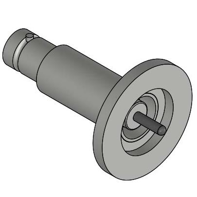 Single-ended SHV-5 Coaxial Connector with KF Flange