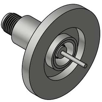 Single-ended SMA Coaxial Connector with KF Flange