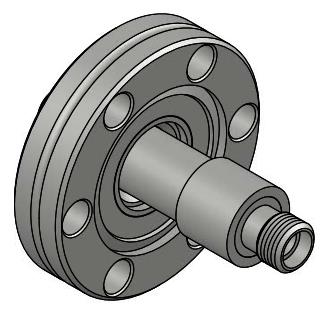 Double-ended SMA Coaxial Connector with CF Flange
