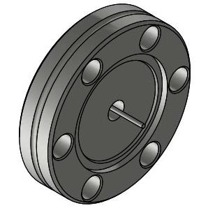 Single-ended SMB Coaxial Connector with CF Flange