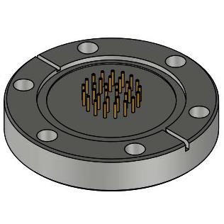 CF Single-ended Multi-pin Circular Feedthrough Flange MPC