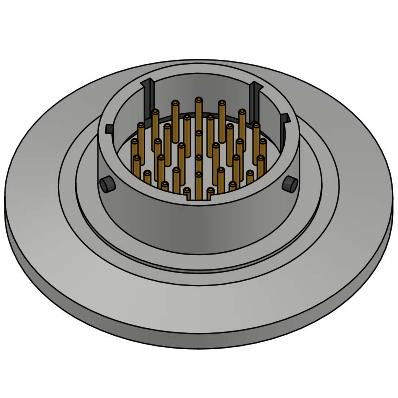 KF Single-ended Multi-pin Circular Feedthrough Flange (MPC)