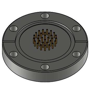 CF Double - ended Multi - pin Circular Feedthrough Flange
