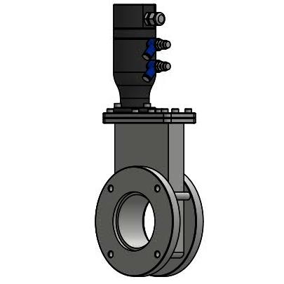 Pneumatic Gate Valve with ISO - F Flange for Vacuum System