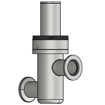Pneumatic Linear Angle Valve with KF Flange for Vacuum System