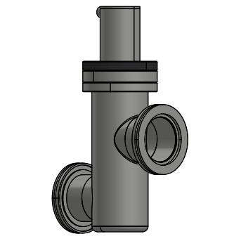 Pneumatic Linear Angle Valve with ISO Flange for Vacuum System