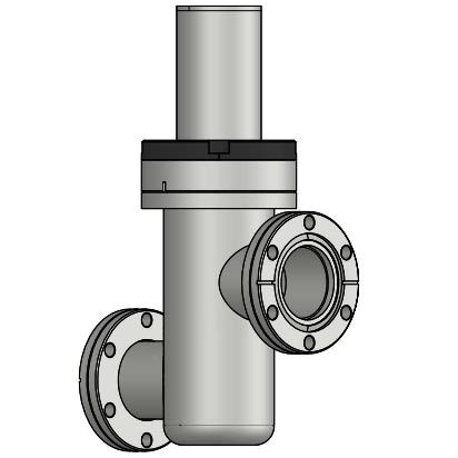 Pneumatic Linear Angle Valve with CF Flange for Vacuum System