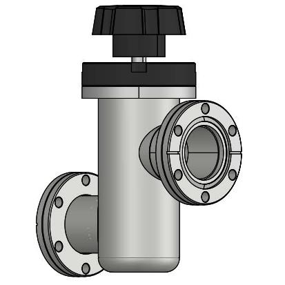 Manual Linear Angle Valve with CF Flange for Vacuum System