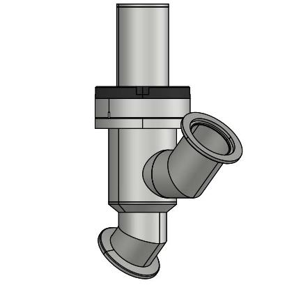 Pneumatic Linear Angle Valve with KF Flange for Vacuum System