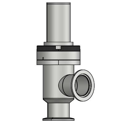 Pneumatic 0° Angle Valve with KF Flange for Vacuum System