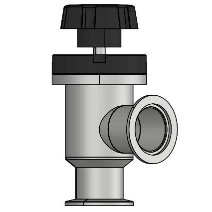 Vacuum Manual Angle Valve with KF Flange