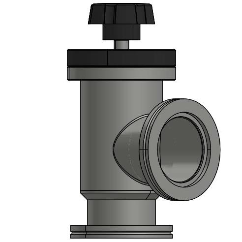 Vacuum Manual Angle Valve with ISO-K Flange