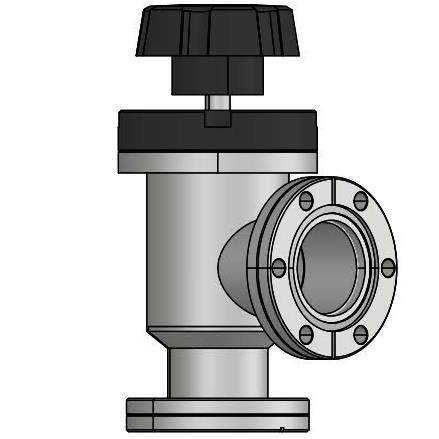 Vacuum Manual Angle Valve with ISO - K Flange