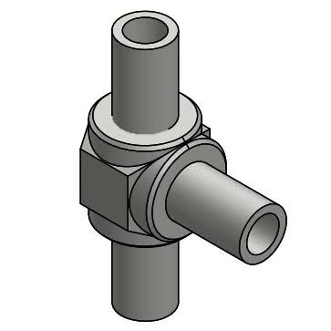 Extended welded tee joint