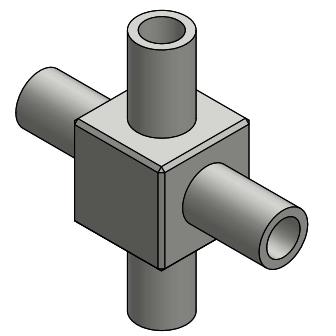Extended welded cross joint