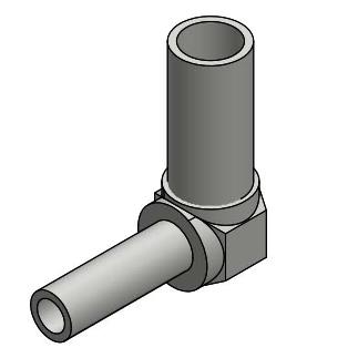 Extended welded reducing elbow