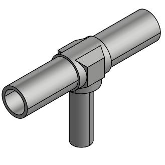 Extended welded reducing tee