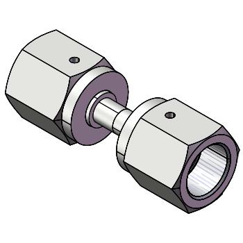 Female VCR Gland - Welded Female VCR Straight Connector