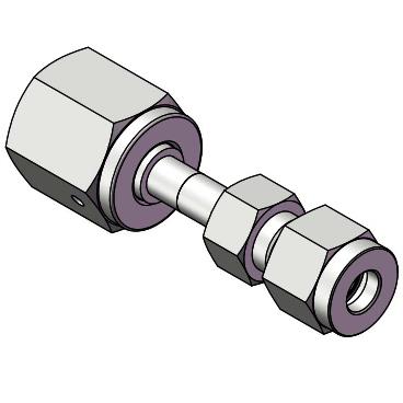 Welded Female VCR Straight to Compression Fitting