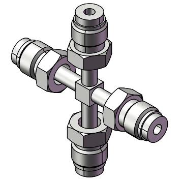Welded Male VCR Four-way Connector