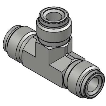 VCR gland integrated tee connector