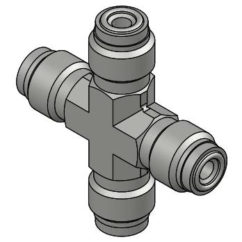 VCR gland integrated four - way connector
