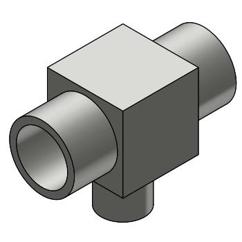 Micro-welded reducing tee