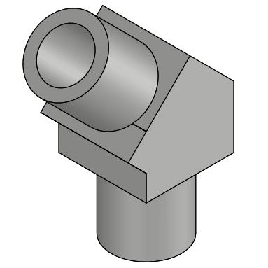 Micro-welded 45° elbow