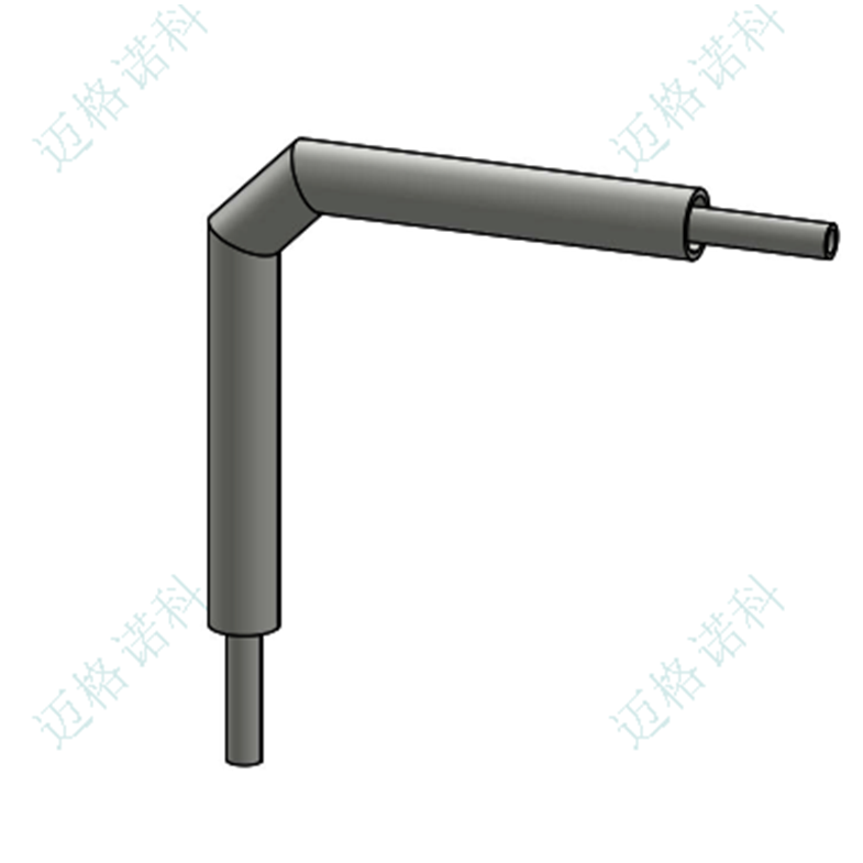 Coaxial double - sleeve pipe 90° elbow