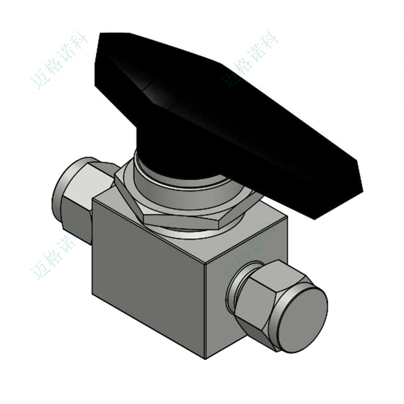One-piece compression fitting ball valve 3000 psig